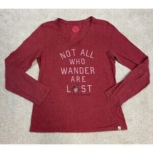 Life Is Good Not All Who Wander Are Lost UMASS Minuteman Logo Size S